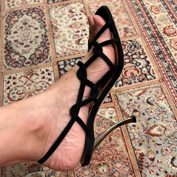 Christian Dior black gorgeous sexy suede sandal-d-fame in very good condition - Picture 8 of 10